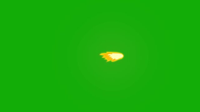 Gun Fire Elements on green screen, Blast Animation, Bullet firing cartoon on green screen 2D motion graphics animation (Chroma key loopable), gun shoot 2d animation on green screen ready to use