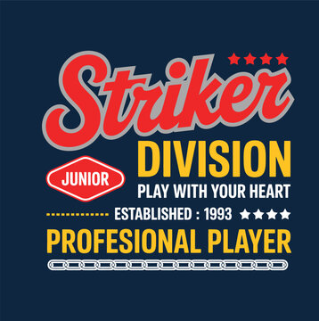 Red and yellow sports division with chain border on dark blue background