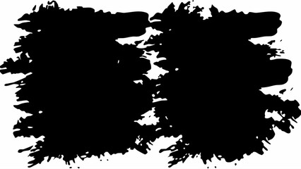 Naklejka premium Bold black ink splatter on white background for creative design