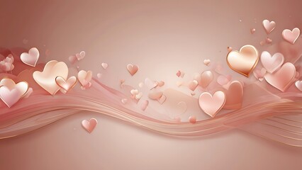 abstract pink background with hearts