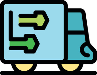 Logistics truck representing efficient shipping and delivery of goods