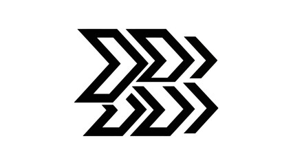 Abstract geometric logo design featuring interlocking chevron shapes forming a stylized 'B' or arrow motif. © Avoxel