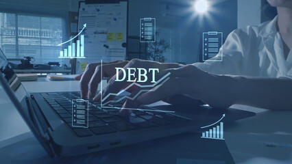 Debt management and financial planning loan interest financial crisis business debt analysis liabilities, loans, credit risks debt restructuring repayment strategies economic recession  bankruptcy