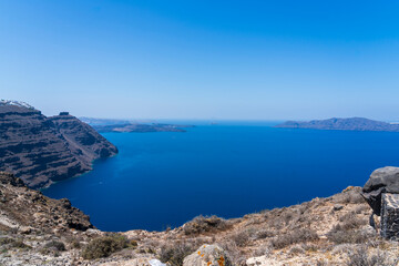 The view from Saint Mark Holy Orthodox Chapel, Imerovigli, Santorini, Greece