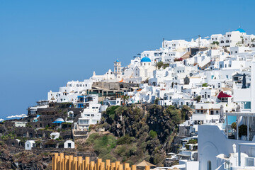 The village of Imerovigli in Santorini, Greece