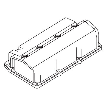 Car engine equipment parts technical drawing