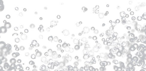 Dynamic Air Water Bubbles Isolated PNG for Liquid and Beverage Design