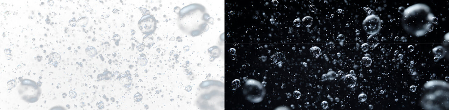Realistic Liquid Air Bubbles Texture PNG Isolated