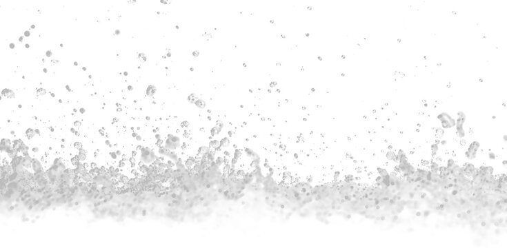 Fresh Carbonated Water Bubbles Floating PNG Cutout