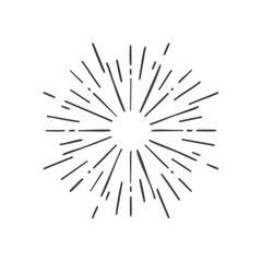 Obraz premium Starburst Line Illustration Design Element Explosion Shape Graphic Style Shine Rays Radiating Decoration