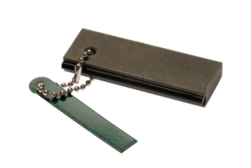 Magnesium fire starter isolated on a transparent background