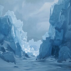 Obraz premium Blue ice background showing cold abstract texture. Cold blue ice shards forming an abstract textured frozen background