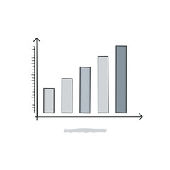 Bar Graph Illustration Showing Growth and Success Business Finance