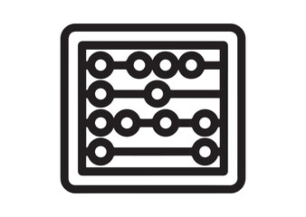 Abacus icon, Abacus solid Vector