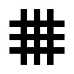 Fototapeta premium Bold grid structure formed by thick intersecting lines, symbolizing structure, order, and interconnected systems in a strong modern visual language.