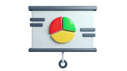 3D Pie Chart Presentation Board