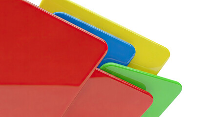 Abstract Stack of Rounded Rectangles in Primary Colors