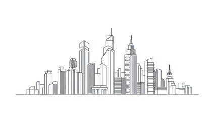 Fototapeta premium city skyline vector