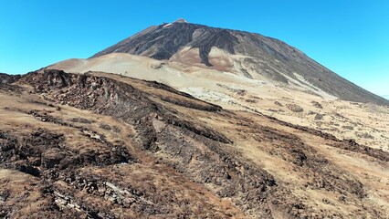 vue a&eacute;rienne du volcan Teide &agrave; Tenerife, archipel des canaries en Espagne	