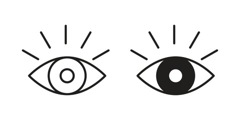 Visible icons. Vector graphic. Editable vector stroke. EPS 10.