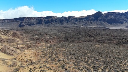 vue a&eacute;rienne du volcan Teide &agrave; Tenerife, archipel des canaries en Espagne	