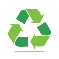 Obraz premium Iconic Green Recycle Symbol Emphasizing Environmental Responsibility and Sustainable Practices
