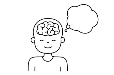 イメージする脳のイラスト