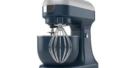 Blue Stand Mixer with Whisk Attachment