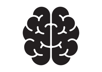 Obraz premium Brain icon, Brain solid Vector