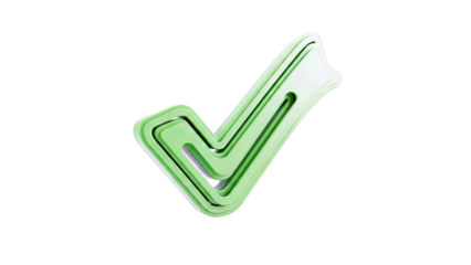 Green Check Mark Symbol with Layers