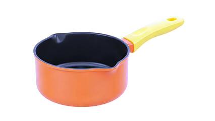 Orange Saucepan with Yellow Handle