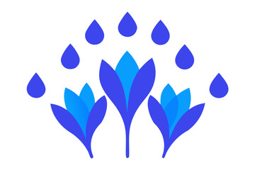 Fototapeta premium blue and yellow leaves