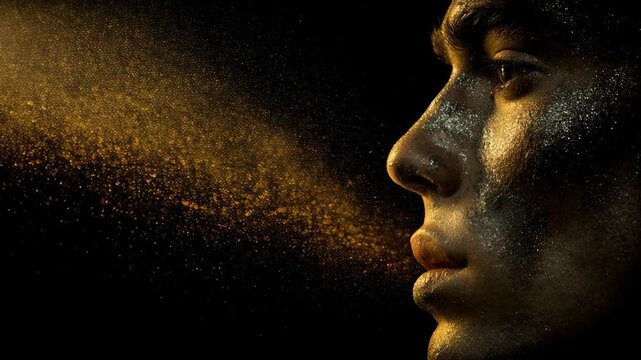 Indian cricket team celebrating golden confetti concept. Cricket batsman strength emphasized by glowing sunset dust filled setting.