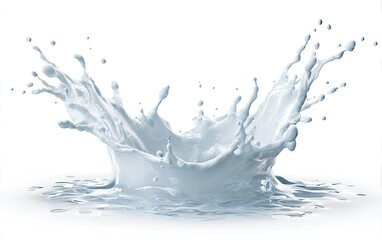 Milk crown splash, dramatic and dynamic
