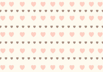 キュートなピンクとブラウンのハート模様 - バレンタイン、ウェディング、ギフトに最適なシームレスパターン