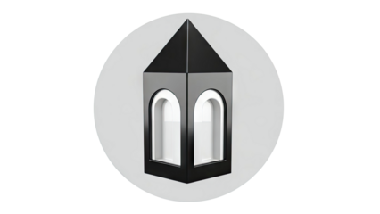 Modern Black Arch Building Icon