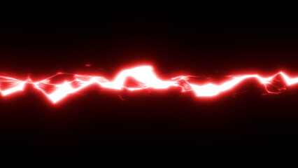 赤色の雷、稲妻のエフェクトの背景画像