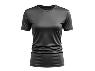 Dark gray t-shirt isolated on transparent background isolated on transparent background