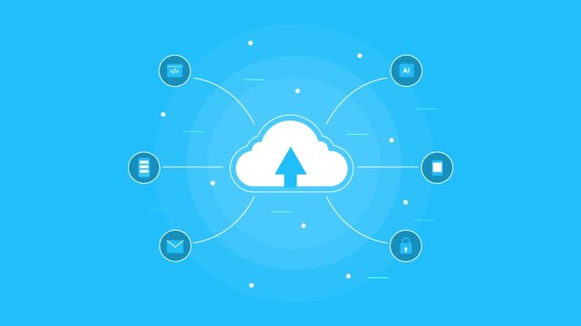Cloud computing service, AI driven processing engine and distributed server architecture, scalable software workflow, secure encrypted network.