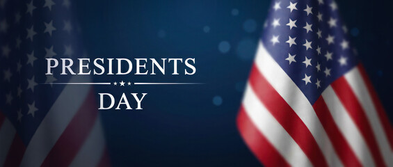 Elegant festive Presidents Day banner