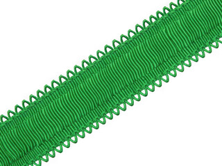 Green textured border strip isolated on transparent background isolated on transparent background
