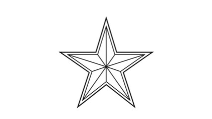 Obraz premium Geometric star symbol isolated on white background
