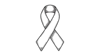 Awareness ribbon graphic isolated design element on white