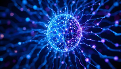 Artificial Intelligence Neural Network Concept.