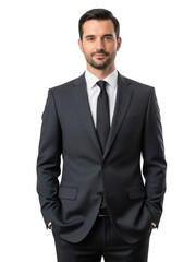 Professional man in suit isolated on transparent background isolated on transparent background