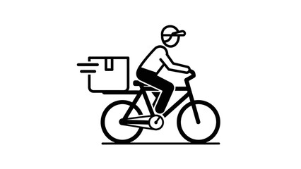 Vector illustration of a black silhouette depicting a person riding a bicycle for sport and fun including various versions like a biker, woman, or child enjoying a bmx bike ride