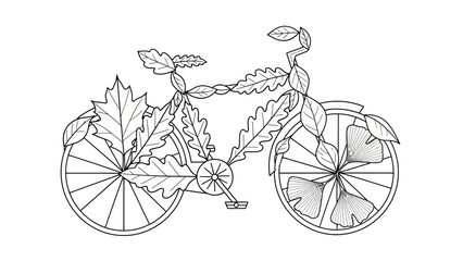 A vintage bicycle vector illustration featuring a black silhouette of an old cycle for leisure transportation and a fun outdoor riding activity