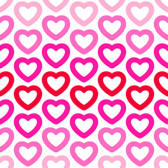 Pink heart seamless pattern design for valentine&rsquo;s day background.