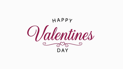 Elegant script lettering with decorative hearts expressing heartfelt wishes for a joyful and romantic holiday celebration, ideal for greetings and digital media