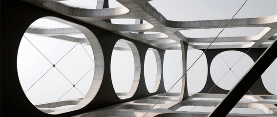 Modern design features unique geometric shapes and patterns